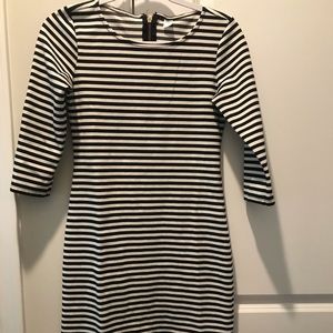 Black and white striped dress